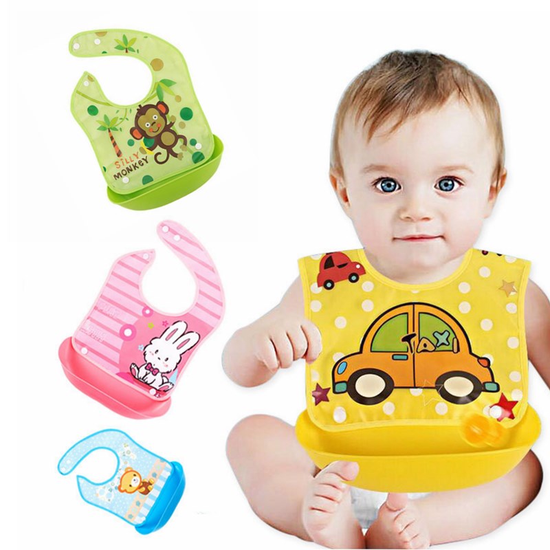 1Pc Leuke Baby Sjaal Pasgeboren Baby Slabbetjes Waterdichte Baby Schorten Bib Baby Speeksel Handdoeken Leuke Baby Cartoon Bib Plastic eva Bib