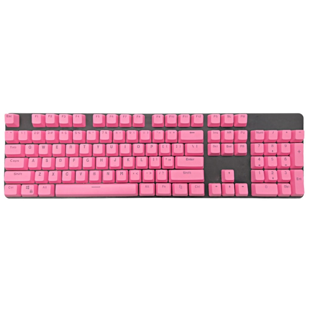 104Pcs/Set PBT Universal Backlit Key Cap Keycaps for Cherry Mechanical Keyboard: Pink