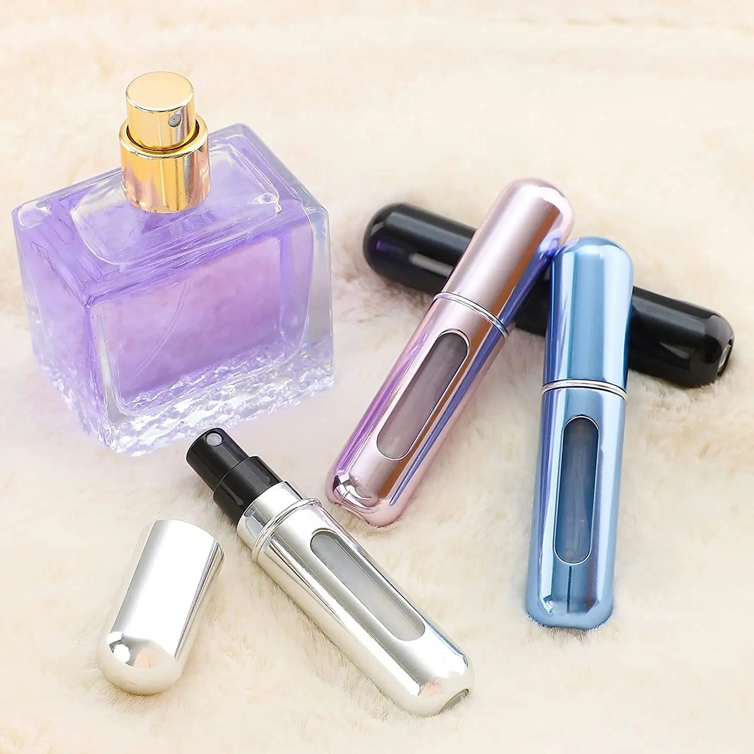 5/10ml bundfyldende pumpe parfume genopfyldelig sprayflaske mini bærbar tom kosmetikbeholdere forstøver flaske rejse