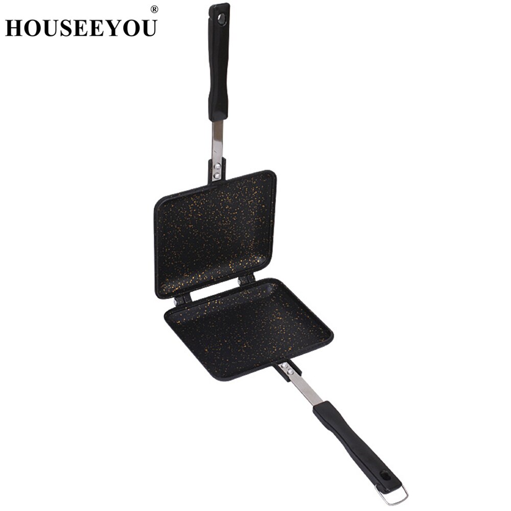 Non Stick Aluminum Frying Pan Sandwich Maker Bread Toast Breakfast Machine Waffle Pancake Baking Barbecue Oven Grill Gas Cooker