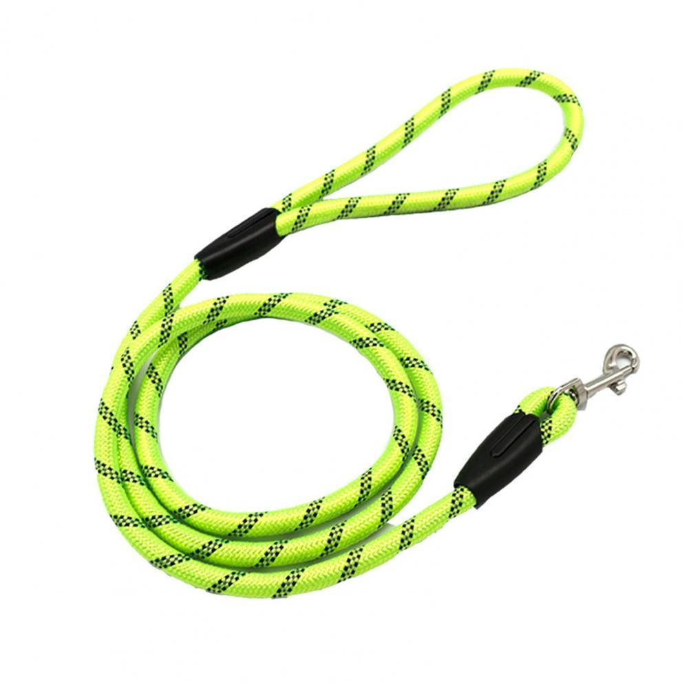Dog Strap Lovely Soft Metal Hook Puppy Harness Rope for Hiking Pet Traction Rope Pet Rope: Fluorescent Green