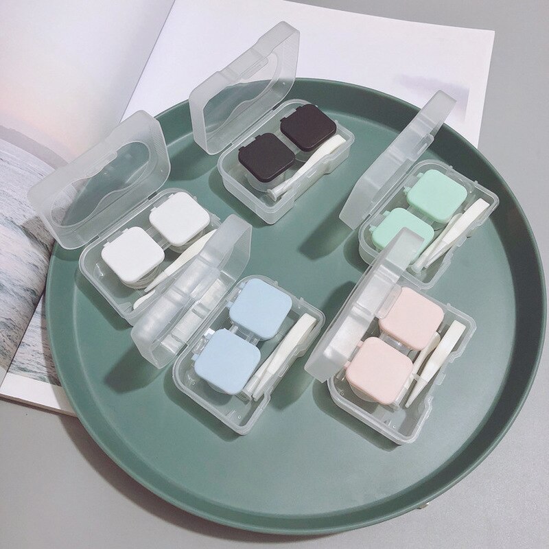 Colorful Contact Lens Case Eye Contact Lens Box Women Travel Contact Lenses Case Leakproof Container Lenses Box for Travel Kit