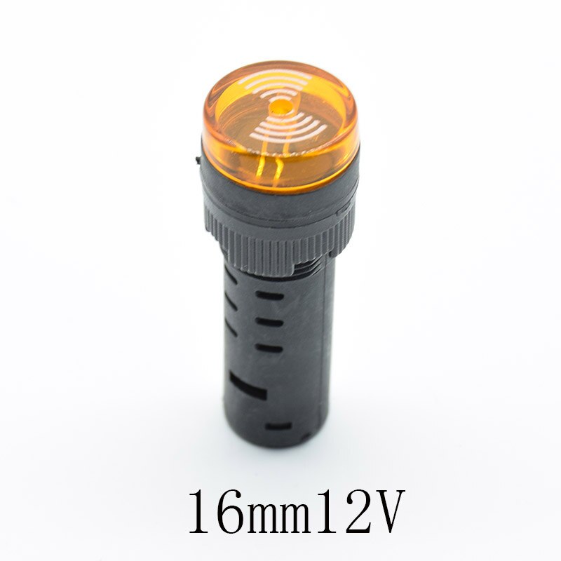 1pc Panel Mount 16mm led Indicator buzzer 12V 24V 220V led buzzer red green yellow Signal light