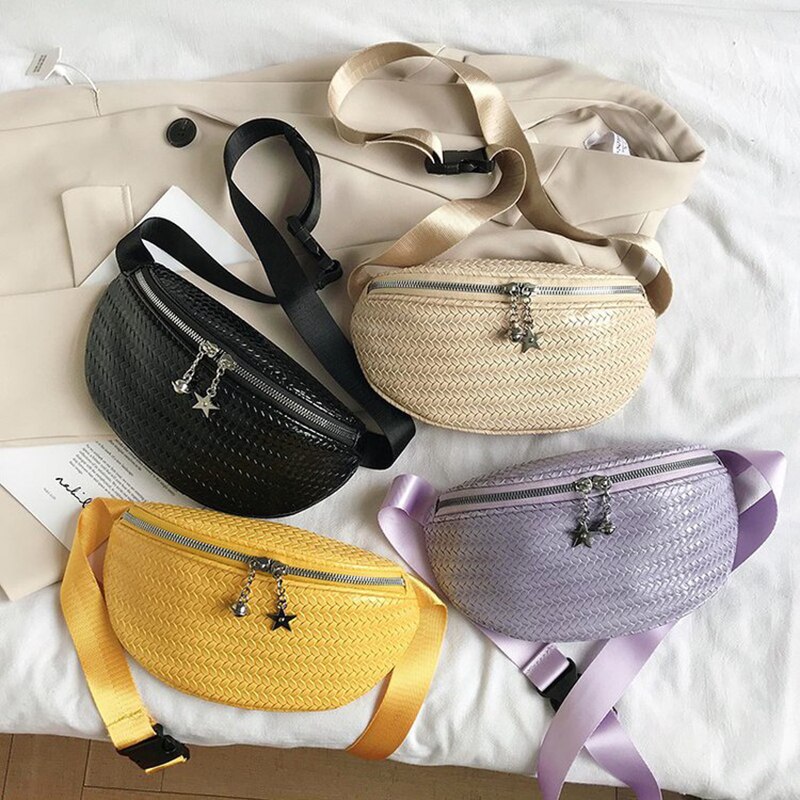 bag woven chest bag ladies casual waist bag Shoulder bagHandbags for Women's Phone bag Small Female handbags