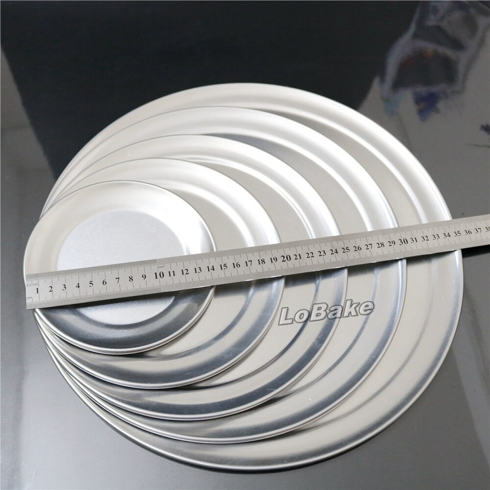 arrivals 6, 8, 10, 12, 14 inches shallow pizza pan anodic aluminium alloy cake bakery holding tray for DIY kitchen bakeware