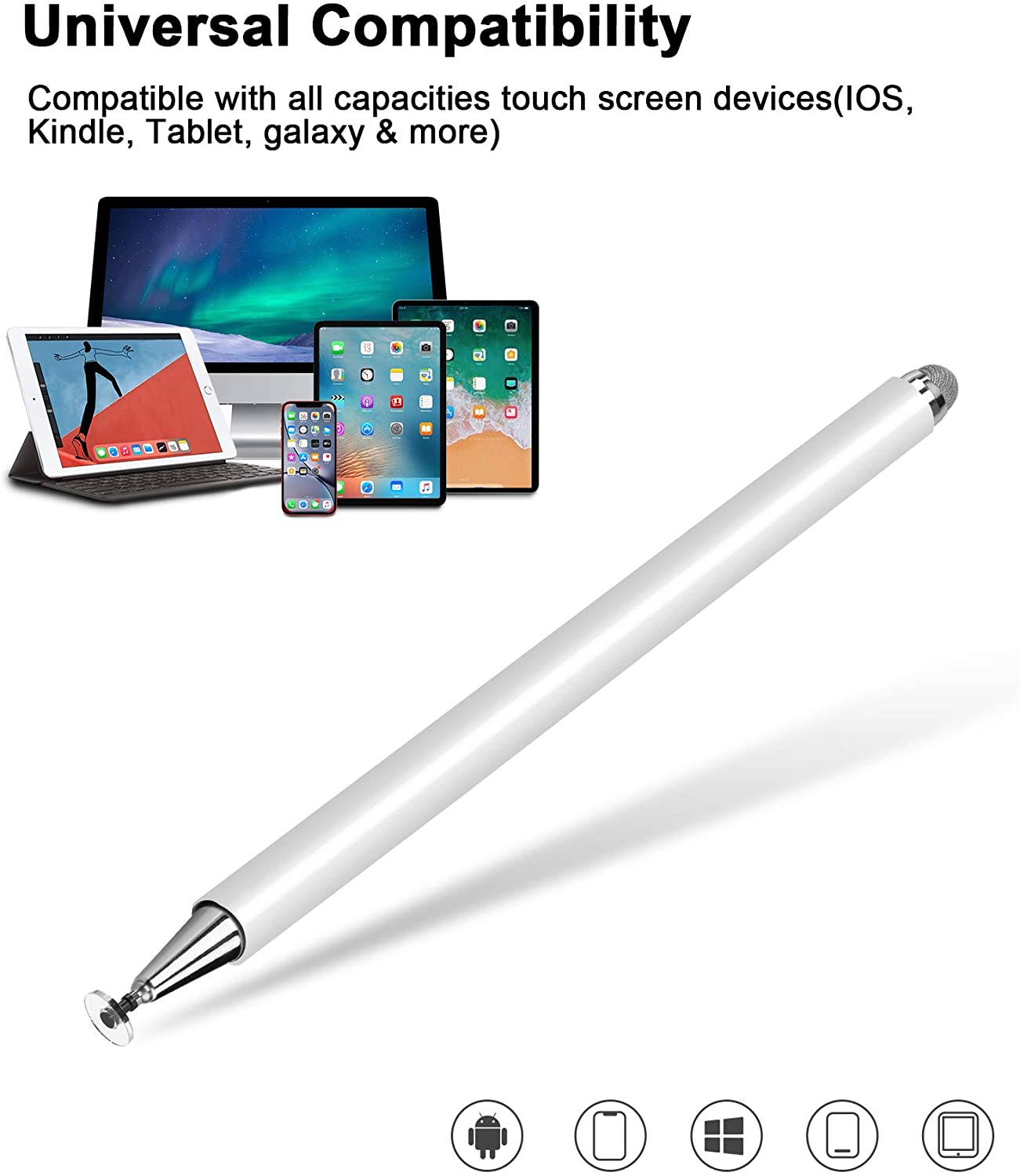 Universal Capacitive Pen Passive Magnetic Suction Transparent Disc Drawing Stylus Touch Screen Pencil for ipad Phone Tablet Pen