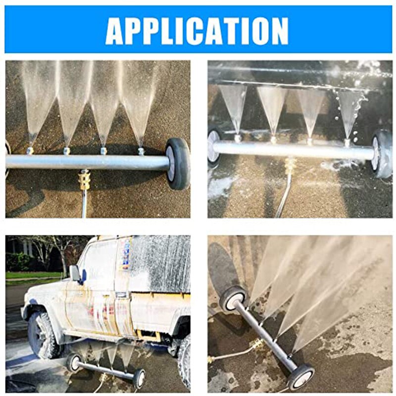 Limpiador de chasis, escoba de agua, lavado de Chasis de coche para Karcher/Parkside/Black Decker, lava la parte inferior de las boquillas de lavado del coche