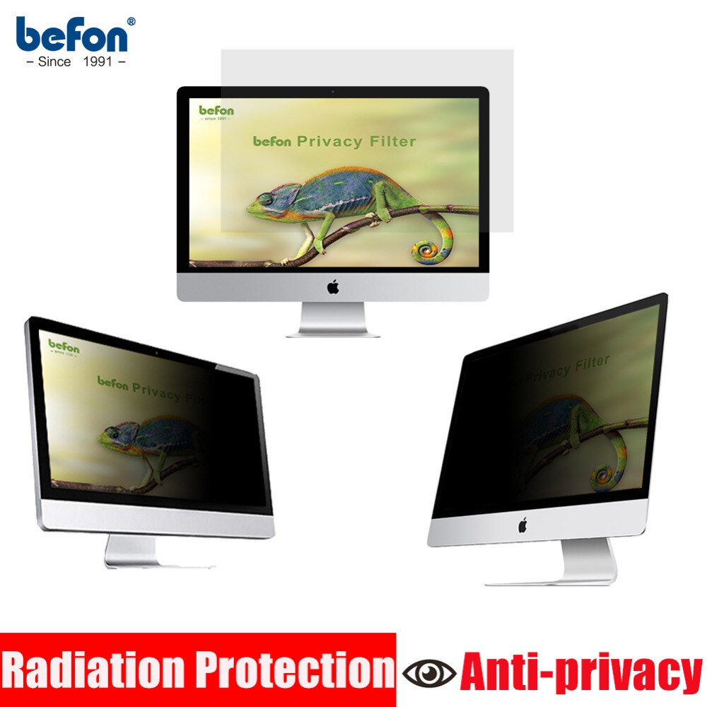 Befon 19 tommer  (16:10)  lcd-skjerm personvernfilter for widescreen stasjonær datamaskin pc skjermbeskyttelsesfilm 409mm * 256mm