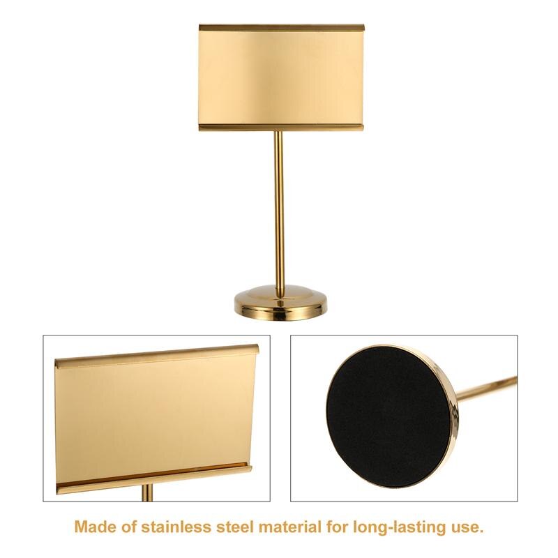 1Pc Rvs Menu Stand Stabiele Tafel Nummer Staan Voor Hotel Restaurant Nummer Plaat Houder Visitekaartje Menu Houder