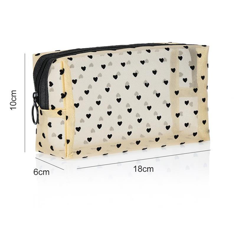 Coofit-Bolsa de maquillaje de malla transparente, organizador de cosméticos de gran capacidad, para exteriores, 1 unidad: 10