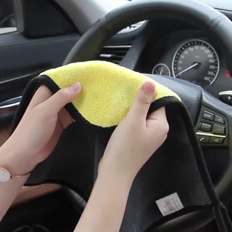 3 Stuks Microfiber Car Cleaning Handdoeken Wasstraat Drogen Doek Zomen Microfiber Handdoek Zorg Washandje Auto Detaillering Accessoires