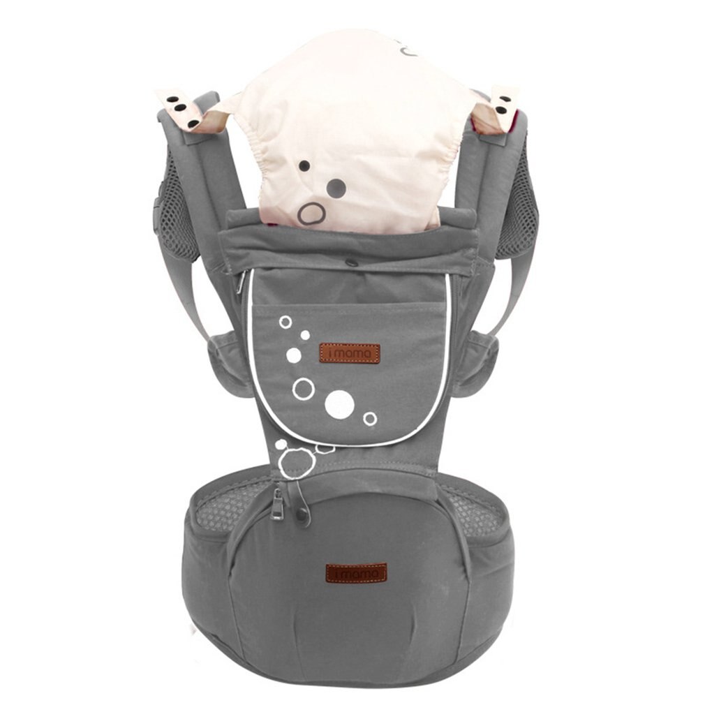Porte bébé ergonomique fronde avant câlin taille tabouret maintien ceinture Porte Bebe kangourou hanche siège polyvalent pour les quatre saisons: Gris