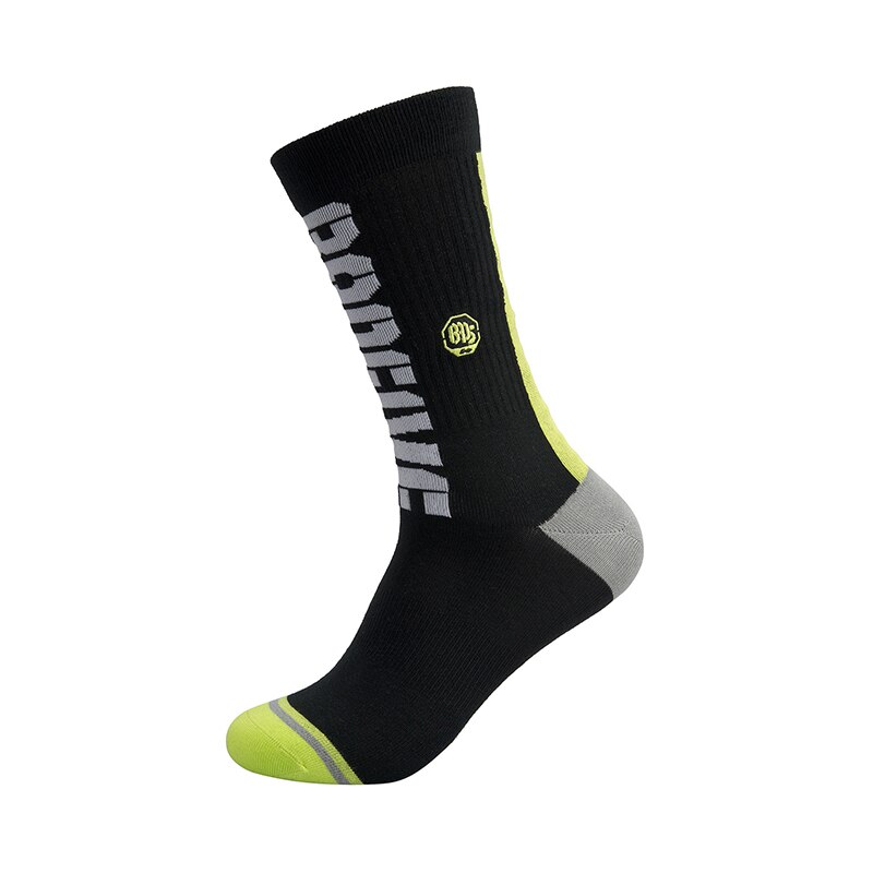Li-Ning Men BADFIVE Basketball Socks 24-26cm Size 39-44 LiNing Printing li ning Comfortable Sports Socks AWLQ009 NWM477: AWLQ009-2C