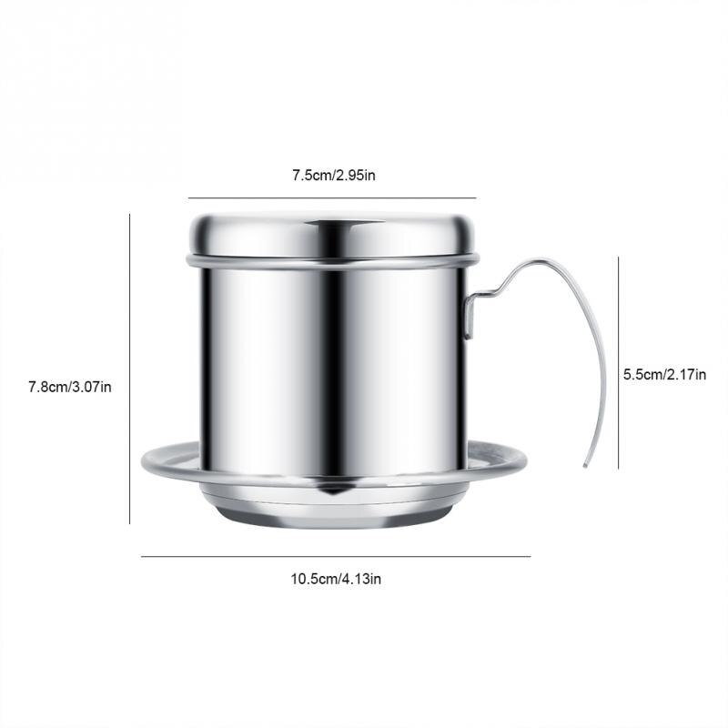 Rvs Cup Vietnamese Koffie Drip Filter Maker Infuser Vietnam Stijl Koffie Mok Cup Zeef Koffie Gereedschap