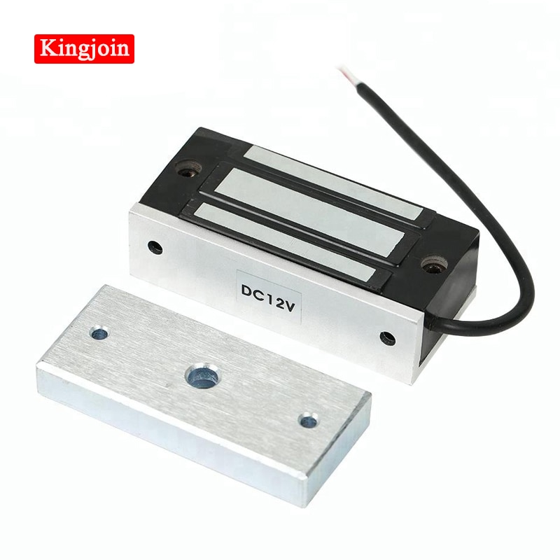 DC12V /24V electromagnetic lock magnetic lock 60Kg/100Lbs holding force for showcase cabinet door frameless glass