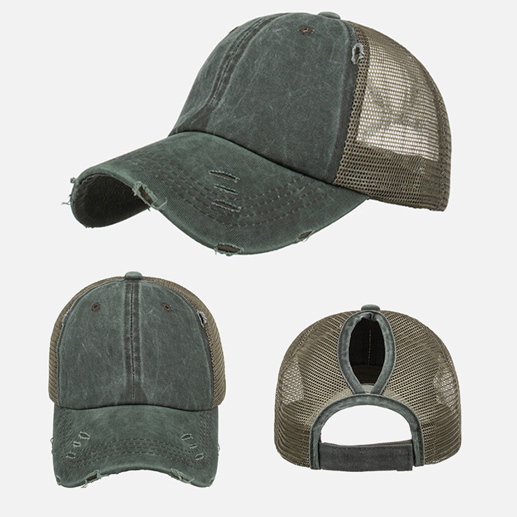 30 # gorra de béisbol ajustable de sombrero de béisbol con anillo de deportes al aire libre sol tapa para las mujeres de de los hombres del sombrero del Snapback: Army Green 