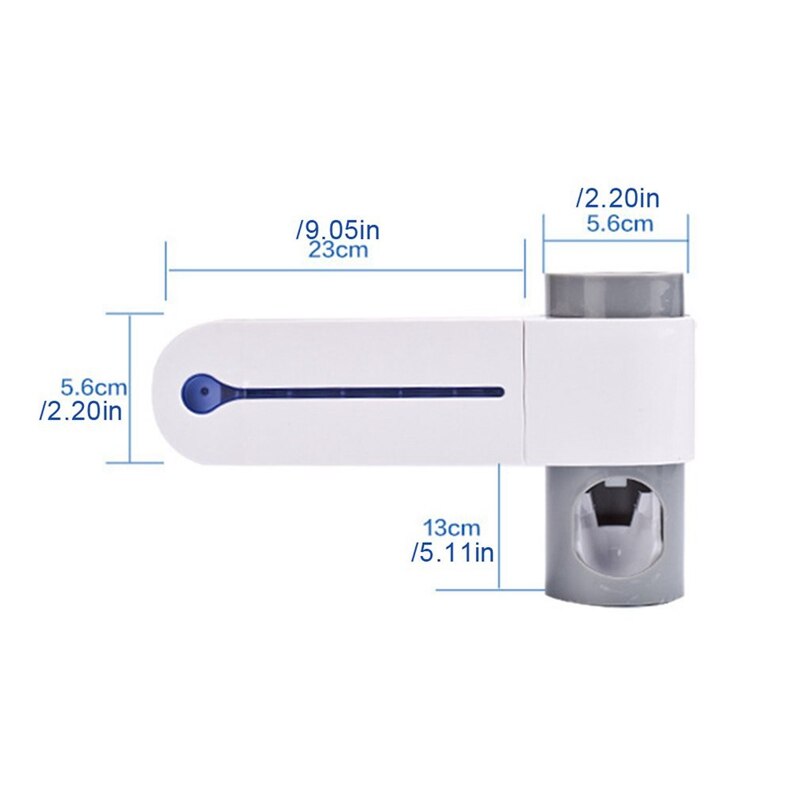 2-in-1 Zahnbürste Sterilisator UV Zahnbürste Halfter Sterilisator Automatische Zahnpasta Spender (Uk-stecker)