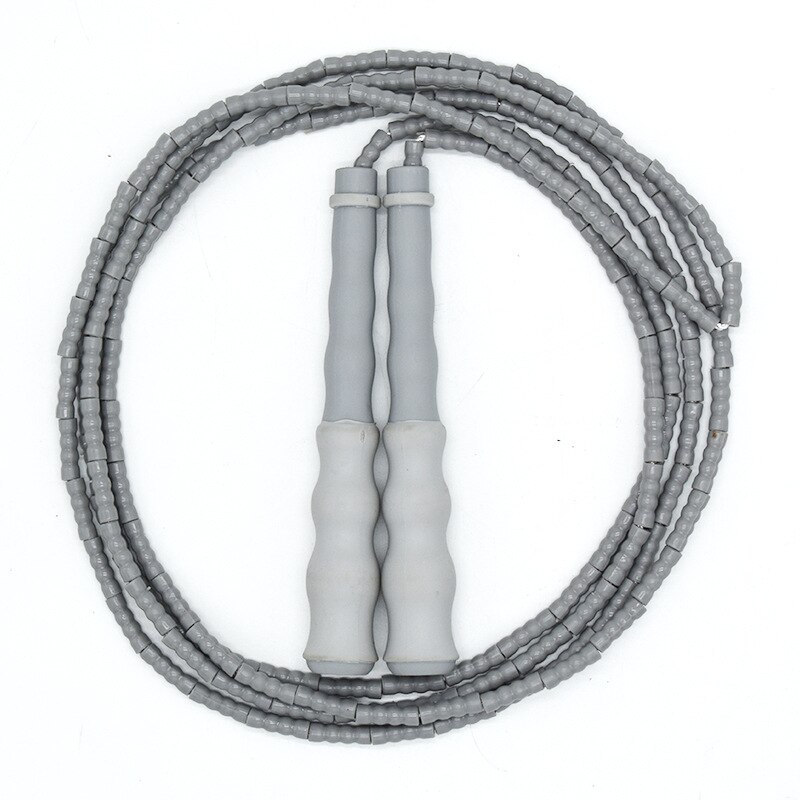 Kralen Segament Springtouw Zachte Verstelbare Wirwar Springtouw Fitness Springtouw Voor Vrouwen Mannen Kids Houden Geschikt training: Gray