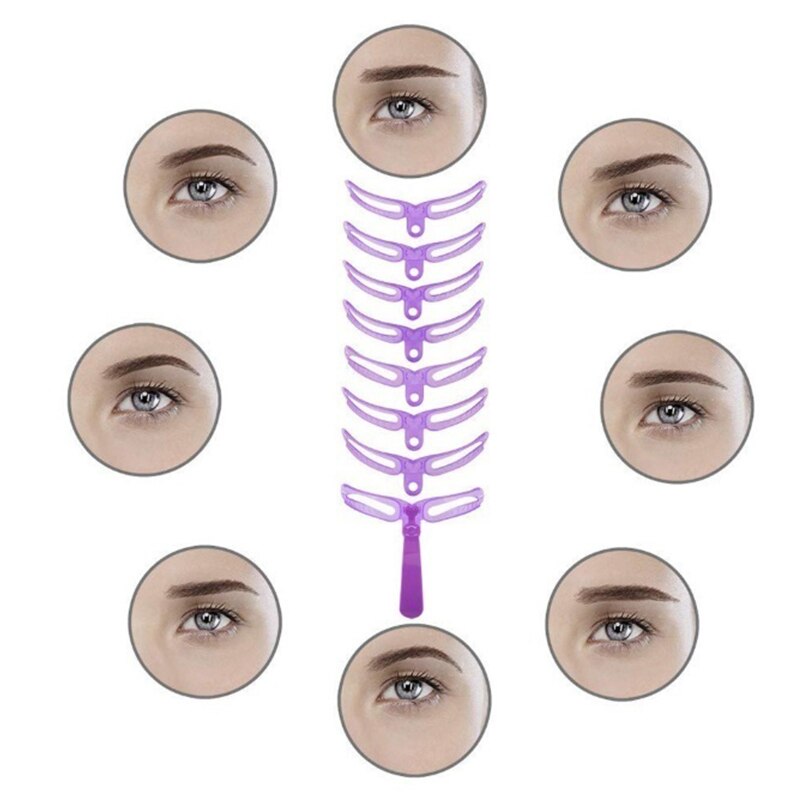 Thrush Artifact Female Beginner Thrush Card Eyebrow Repair Auxiliary Tools Full Set Of Multiple Eyebrow Shape Lazy Eyebrow Paste