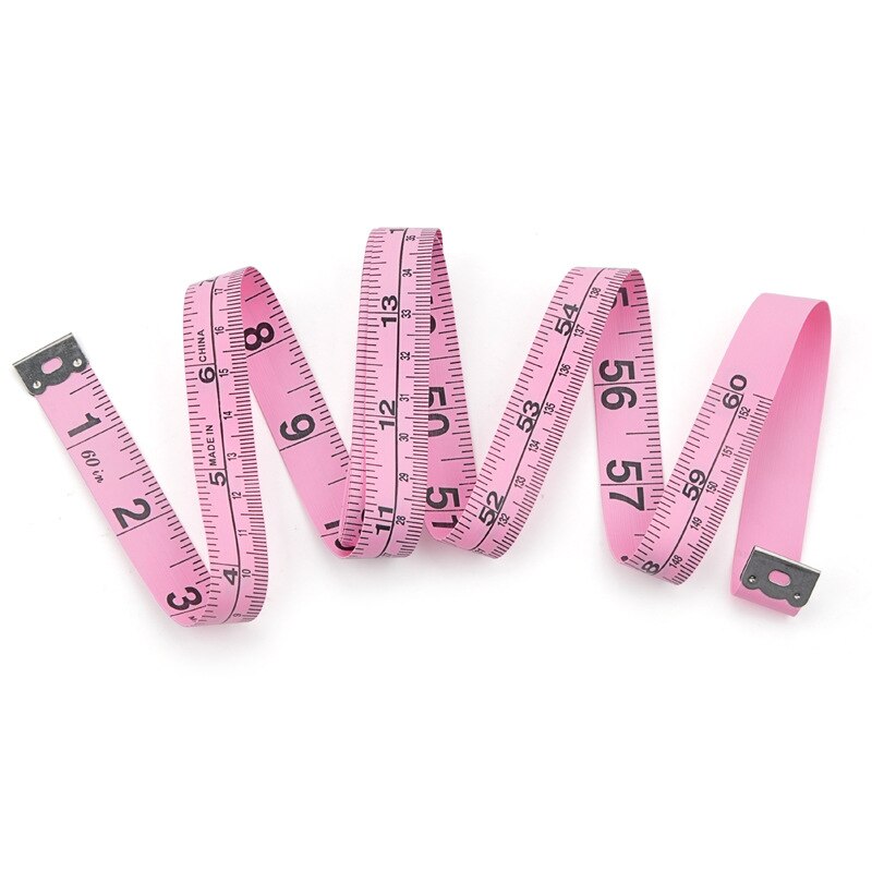 16mm Wide 1.5m/60 Inch Soft Leather Ruler PVC Plastic Soft Ruler Measuring Three Circumferences Tailoring Ruler