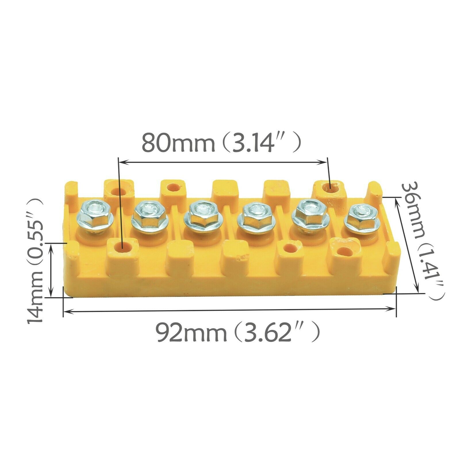Electric Terminal Board 40A 6 Position Set of 2 General