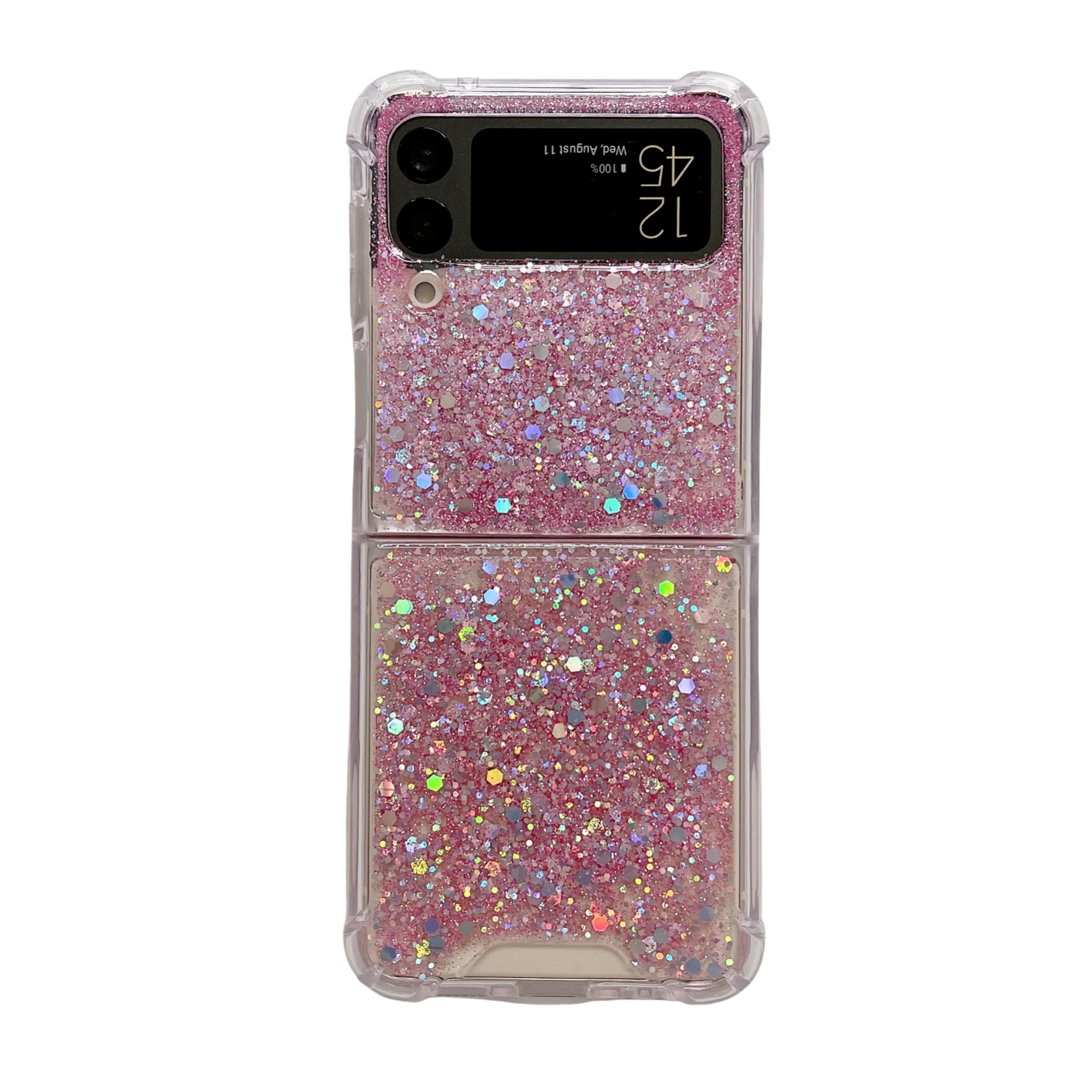 Funda de teléfono plegable con purpurina para Samsung Z Flip 6, 5, 4, 3, Galaxy Z Fold 6, 5, 4, 3, lentejuelas, cubierta suave a prueba de golpes: EVA / Beige