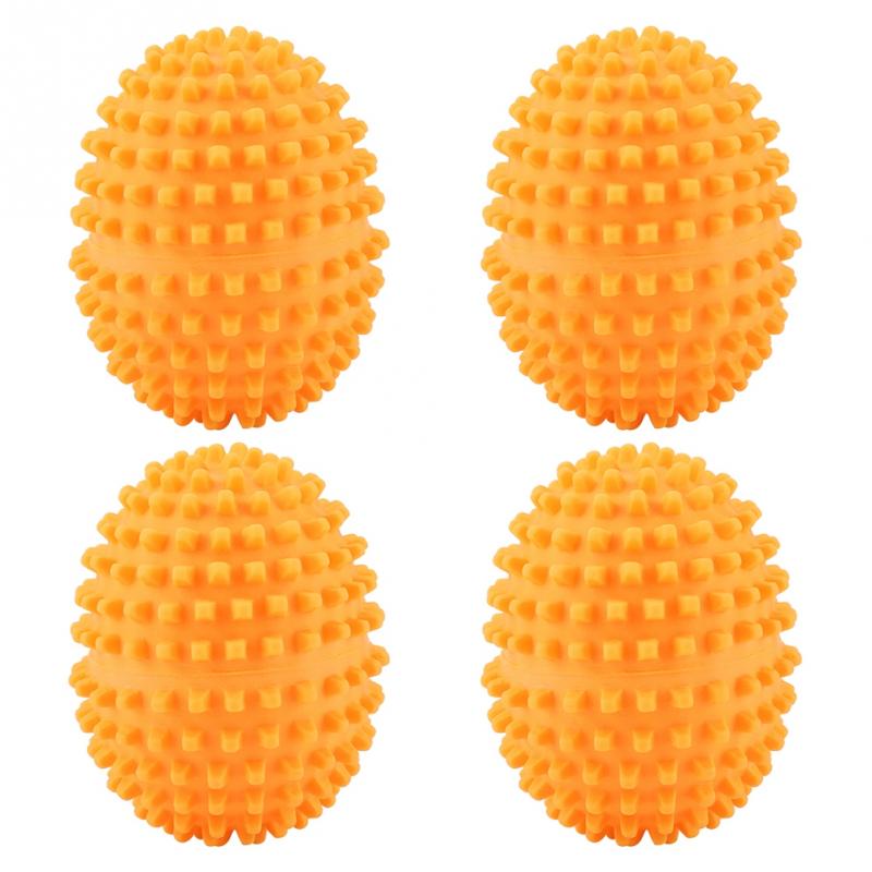 4 unids/set naranja reutilizable bola de lavado lavar ropa bola lavadora de estrella de mar de Vleaning bola para lavar