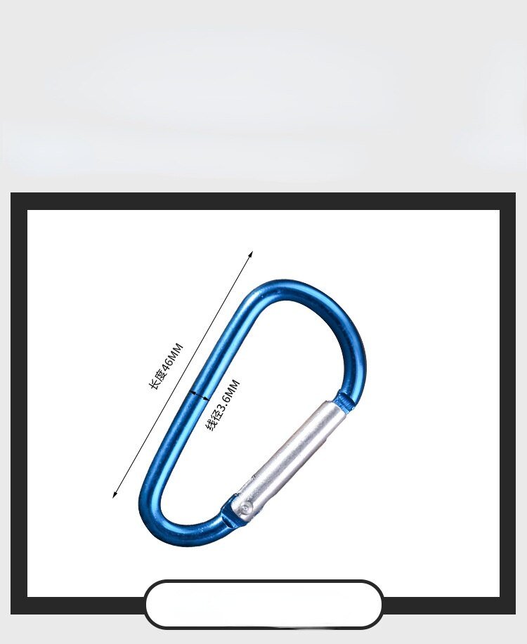 20pcs Mini Carabiner Keychain Alluminum Alloy D-ring Buckle Spring Carabiner Snap Hook Clip Keychains Outdoor Camping Daily Use