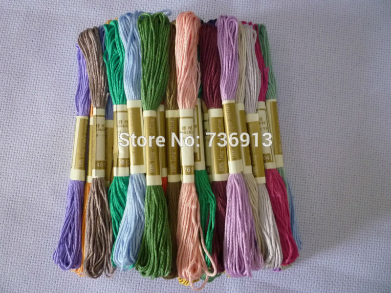 Cotton 50 pieces Different Colors Embroidery Cross Stitch Floss Thread Yarn