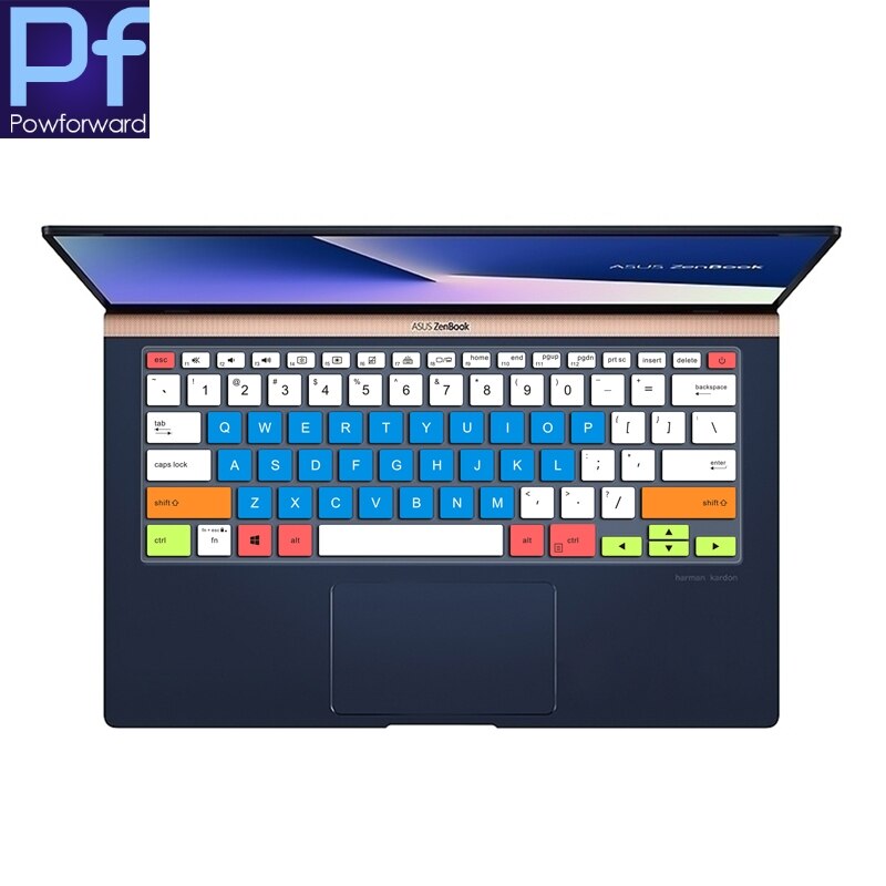 Silikon Tastatur Schutz Haut Abdeckung für ASUS ZenBook 14 UM433DA UM433D UM433 DA UX433FA UX433FN UX434FN UX434: candyblue