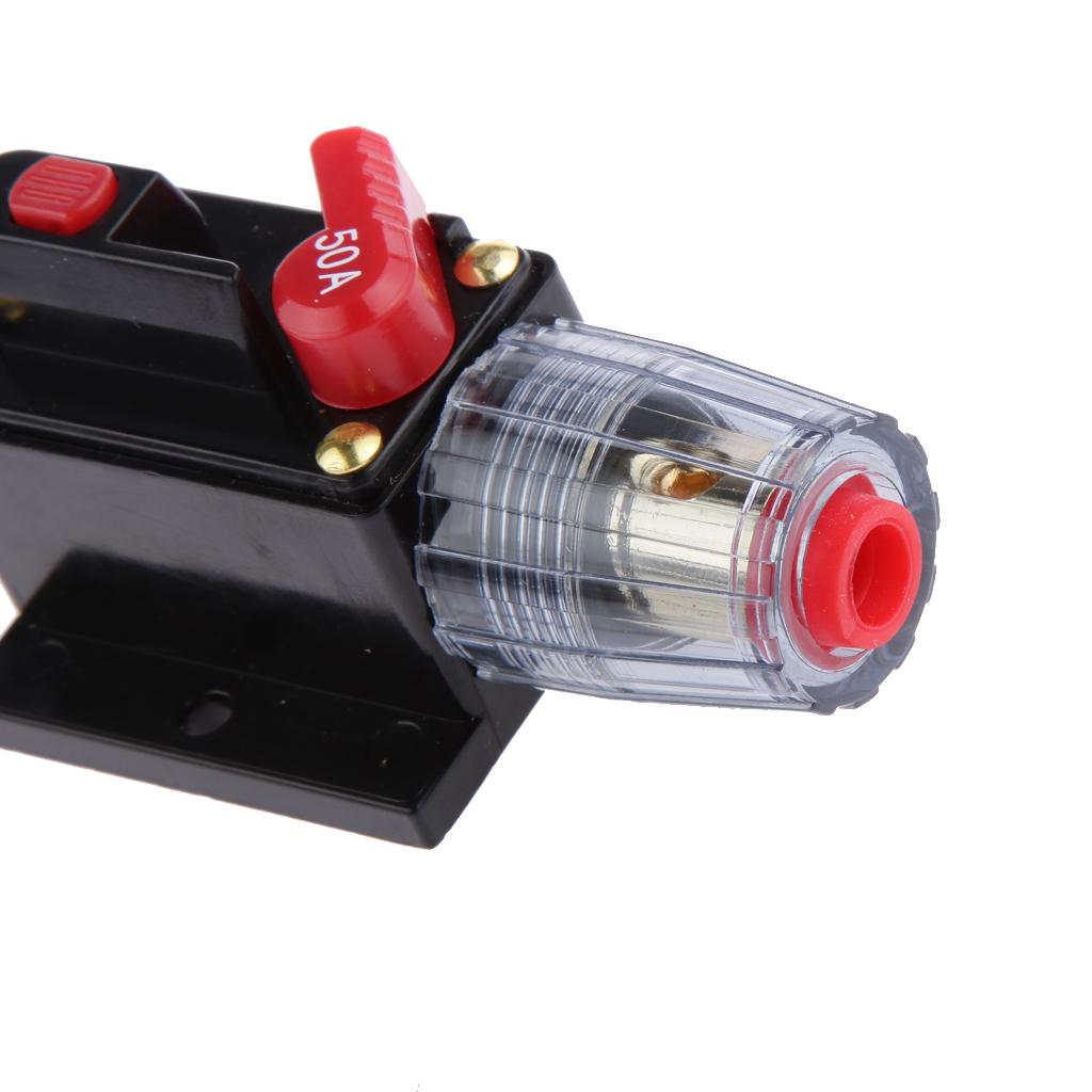 Qty 2 12V-24V Auto Circuit Breaker 50A Manual Reset for Car Vehicle Electrical