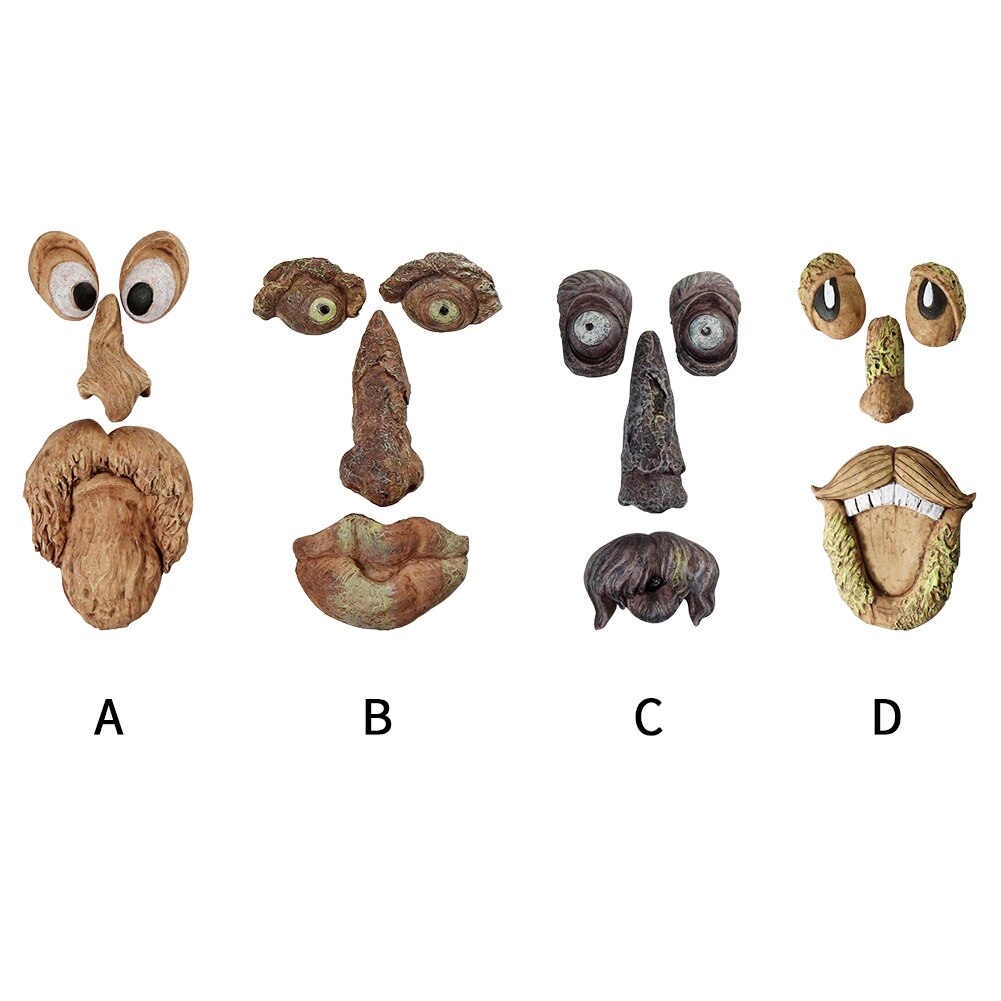 Funny Hanging Outdoor Garden Tree Face Decoration Old Man Easter Resin Sculpture Art Prop Pendant Yard Realistic Statue Hugger