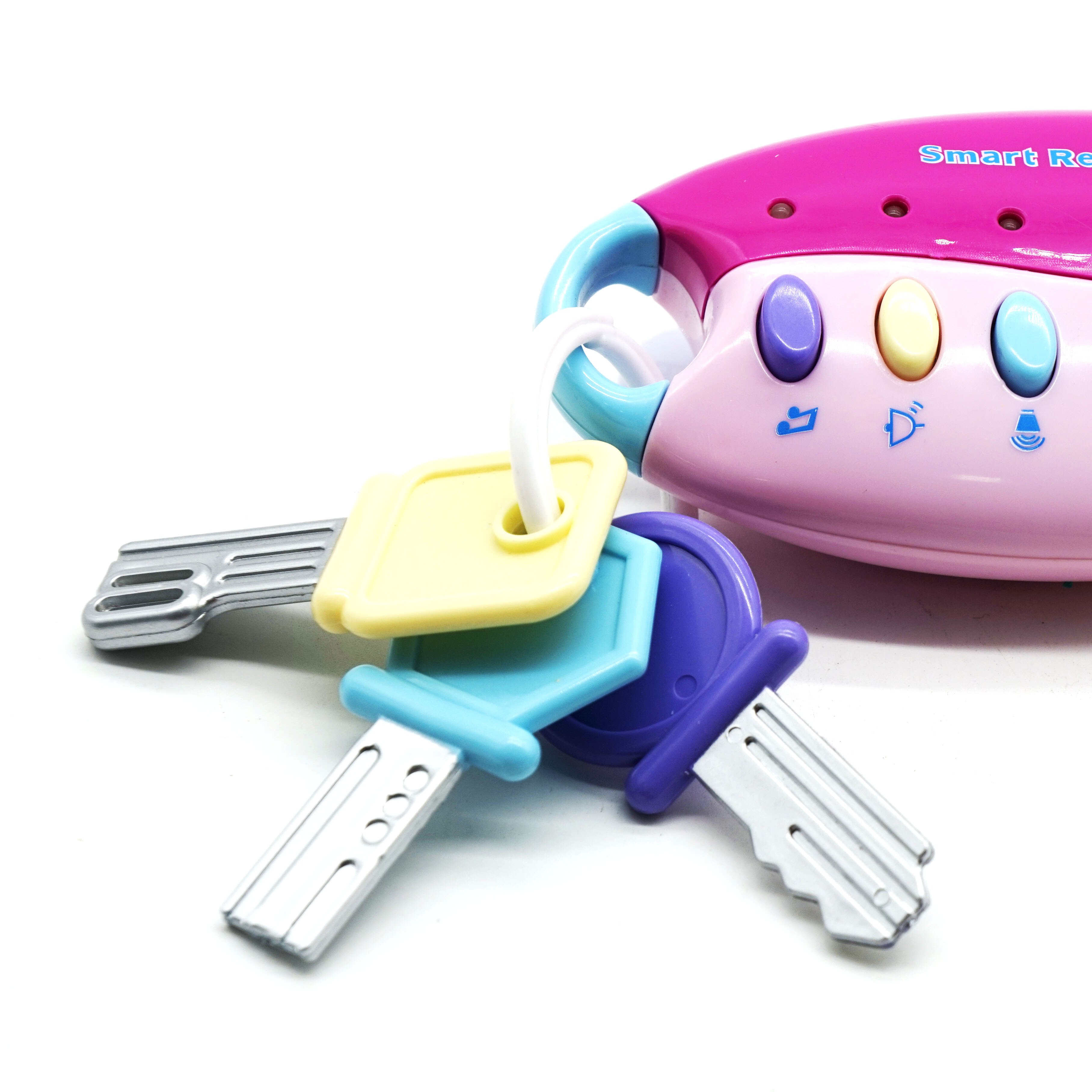 Baby Musikalische Auto Schlüssel Mit Klang Und Licht ÜSpund Hören Rosa Und Blau 24 Monate freundlicher Molaren Spielzeug