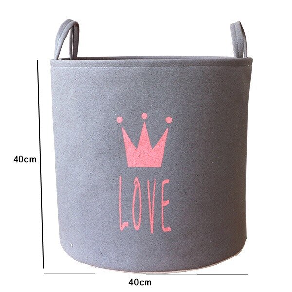 cotton linen large Round Collapsible Laundry Basket Dirty Clothes Organizer Toys Storage Box Bin Bucket Hamper With Handles: color 15