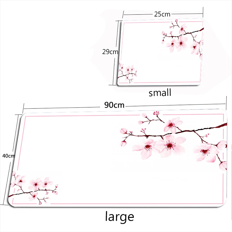 Tapis de souris de jeu de style japonais rose Sakura tapis de souris noir blanc XXL grand tapis de bureau Torii Art tapis de souris tapis pour ordinateur portable Gamer: 90x40 cm / WHITE