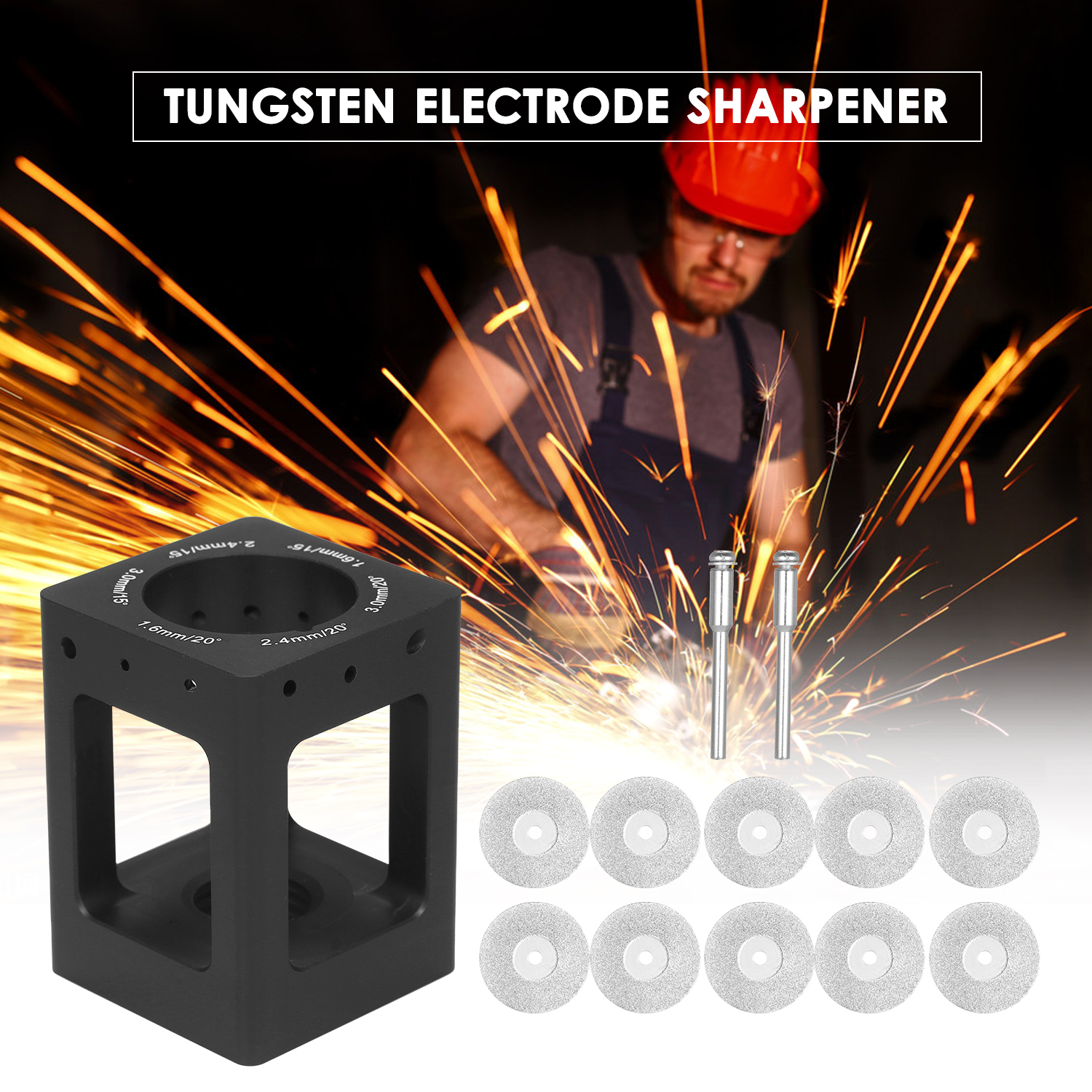 KKMOON Wolfram Elektrode Spitzer Wolfram Nadeln Wolfram Stangen Schleifer Aluminium TIG Schweißen Wolfram Elektroden Schärfen Werkzeug