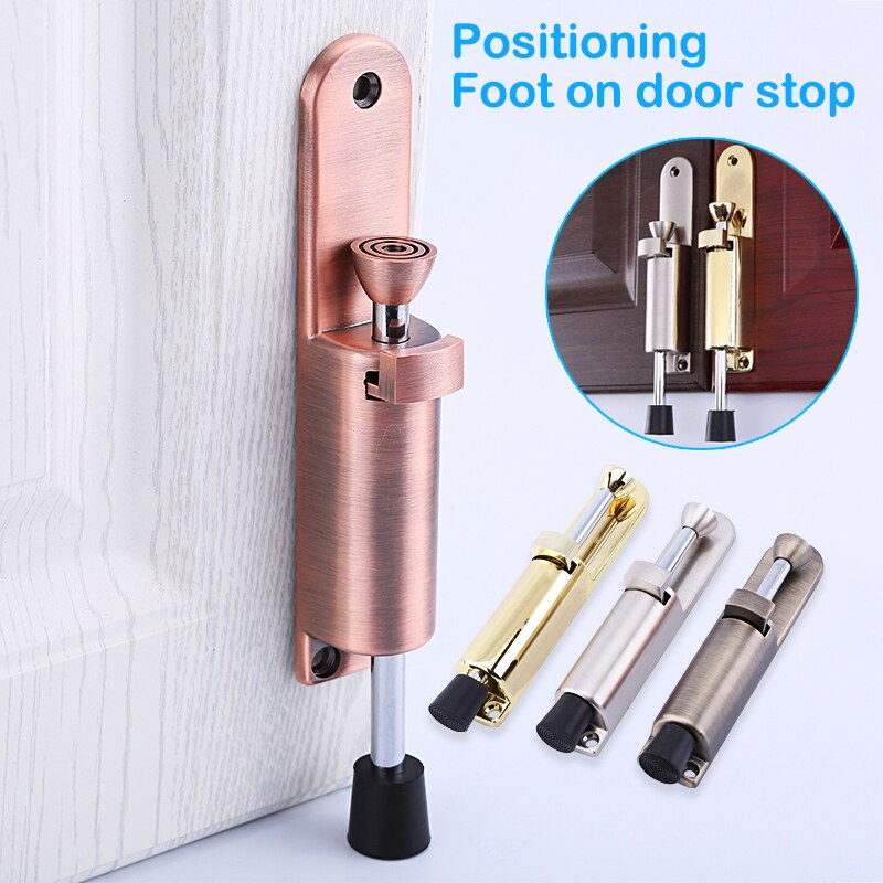 Newest Kickdown Door Stops Foot-operated Lever Door Stops Adjustable Kickdown Bronze Door Holder Door Stop Hardware Door