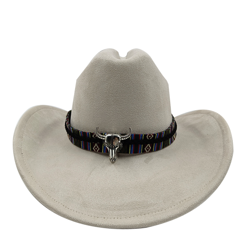 Cappello da cowboy viola nuovi accessori per cappelli da cowboy cappello da cowboy cappello in materiale scamosciato nuovo cappello da cavaliere da uomo e da donna tutto'aperto: Marrone chiaro