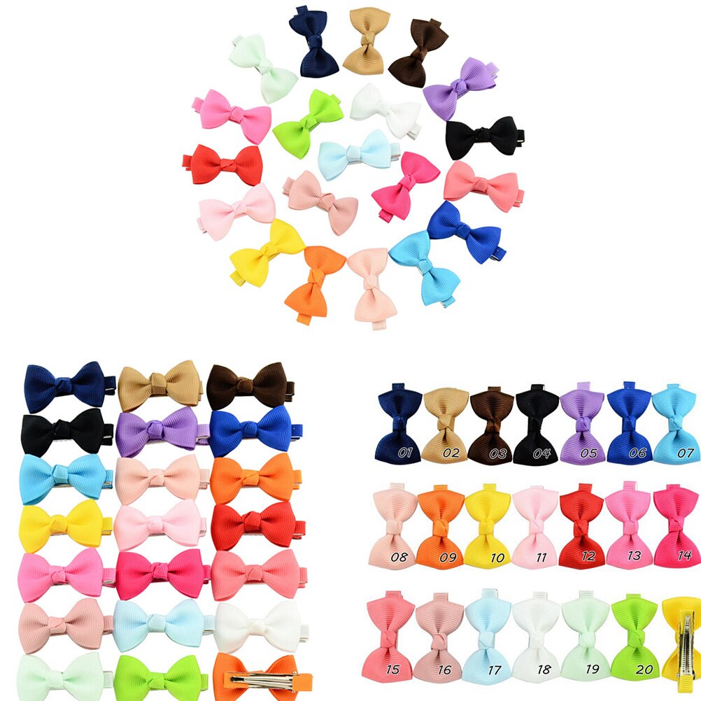 10/20 Stks/partij Gemengde Kleur Baby Boog Haar Clip Baby Haar Ornament Meisje Haar Clip Boog Kleine Haarspeld Haar clips Voor Meisje