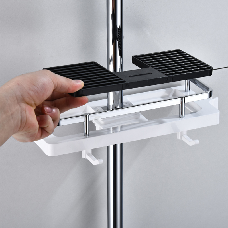 Wall Household Item Bathroom Shower Holder Rack Organizer Bathroom Shelf Shampoo Tray Stand No Drilling Floating Shelf for Shelf