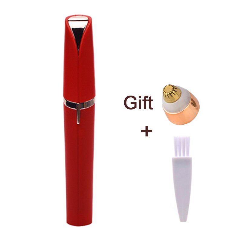 Mini Wenkbrauw Epileren Pen Elektrische Wenkbrauw Trimmer Handvat Facial Hair Remover Scheerapparaat Scheermes Draagbare Colibry Epilator Voor Vrouwelijke: Red