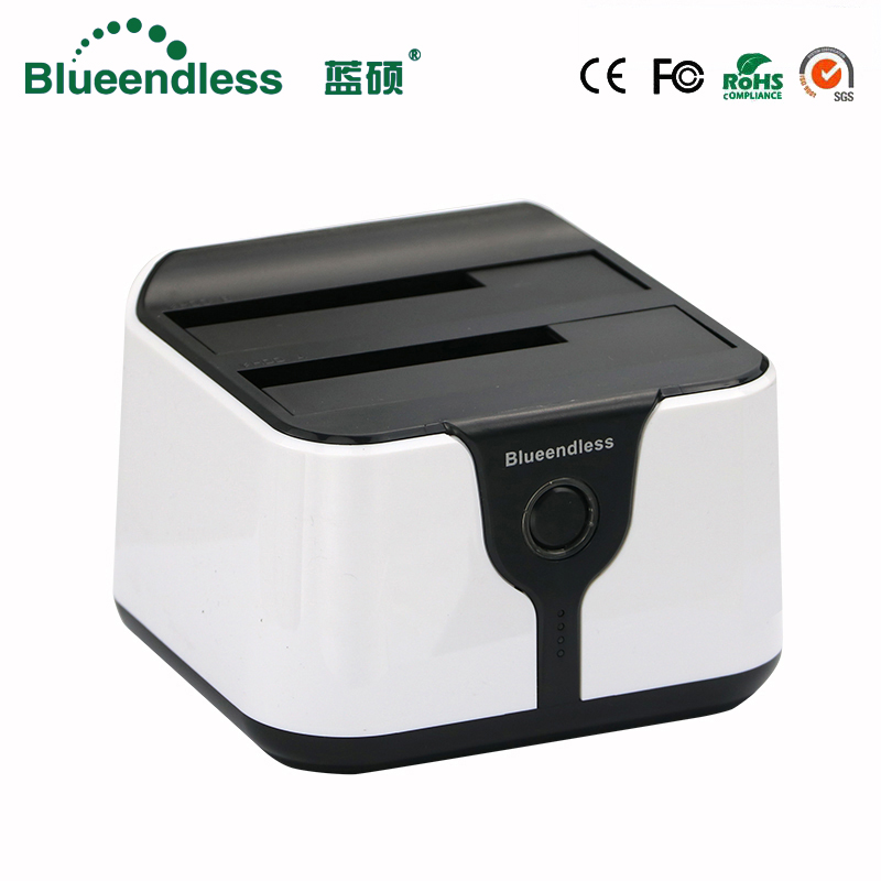 2-Bay Hdd Docking Station Box Sata Usb 3.0 Hdd Behuizing Sata Usb Hard Drive Case Plastic Sata Kloon hdd 2.5 3.5 Inch Case Hd