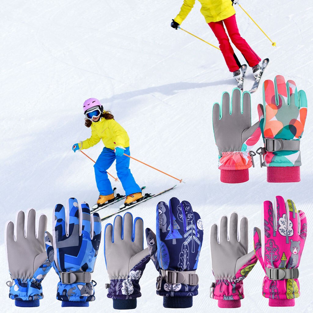 Professionele Kids Ski Handschoenen Winter Warme Snowboard Handschoenen Kinderen Motorrijden Waterdicht Sneeuw Handschoenen