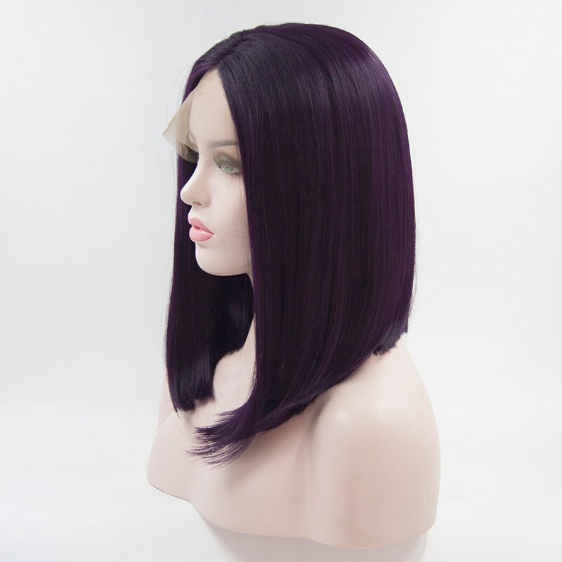 Miccostumes Women's Purple Straight Bob Wig – Cosplay Halloween Party Styled Wig