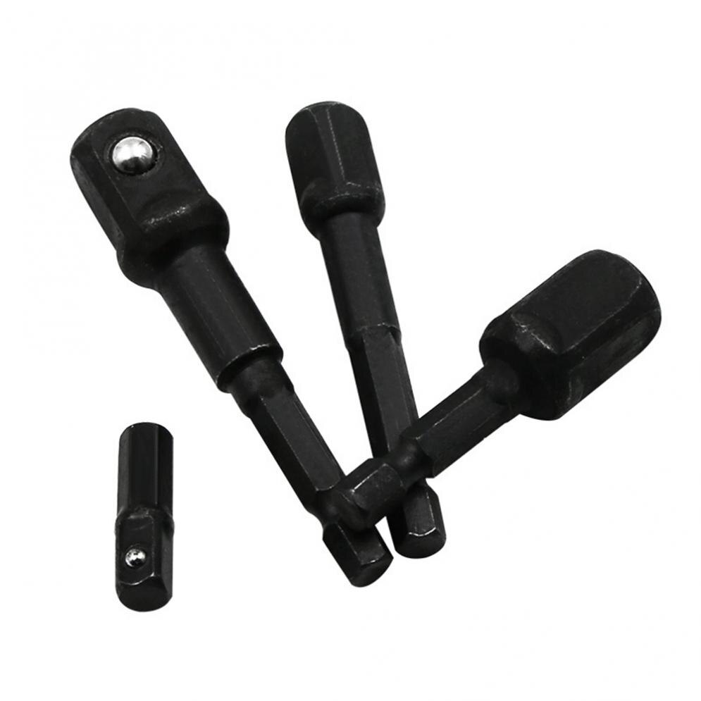 1/4 3/8 1/2 Inch Drill Socket Adapter Set Hex Shank Square Socket Drill Bit Bar Extension Impact Driver Drill Bits