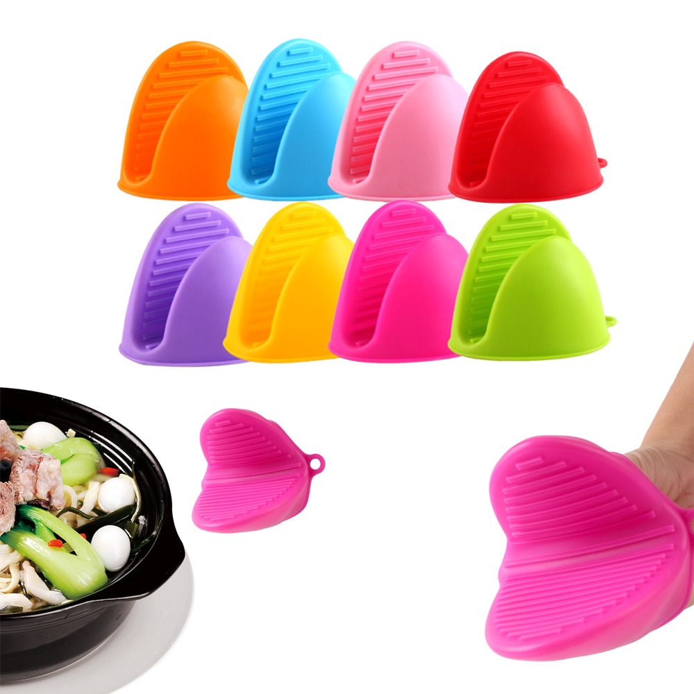 Microwave Oven Glove Silicone Heat Insulation Mitts Anti Scalding Pot Bowl Holder Clip Cooking Baking Kitchen Gadget Accessories