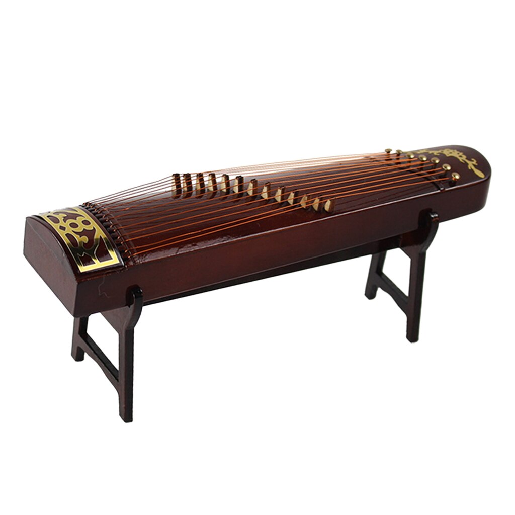 1/12 Scale Miniatures Chinese Zheng Zither Koto Model for Dollhouse Decoration