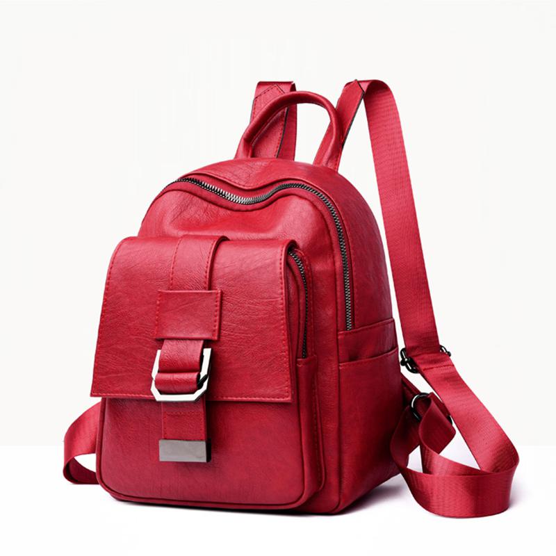 sac à dos femmes sac à dos Anti-vol loisirs sac à dos femme grande capacité sac à dos Mujer Mochila Feminina: Red