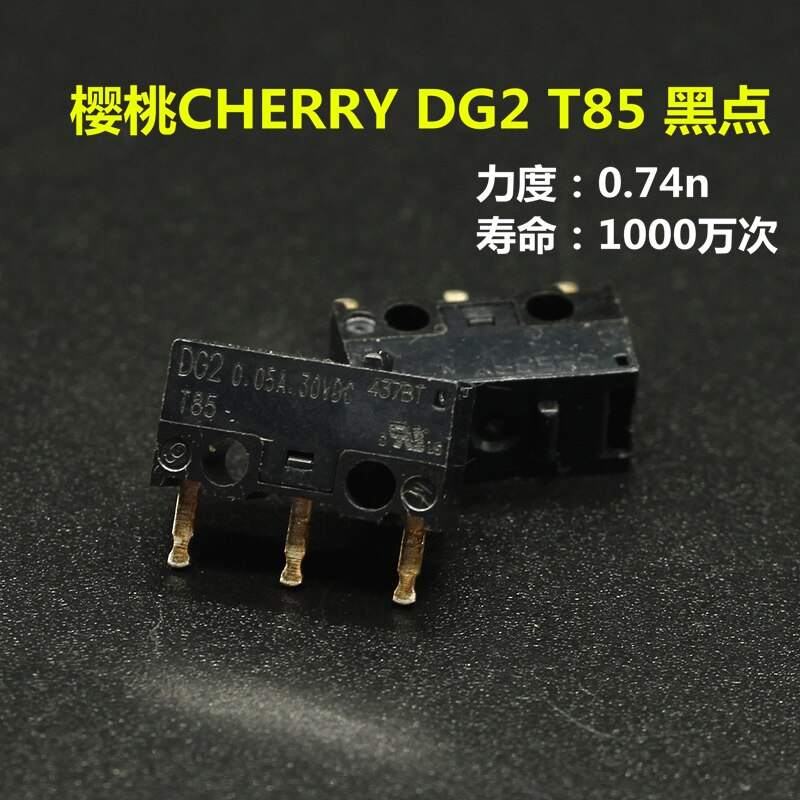 2pcs original German CHERRY Micro switch DG1 DG2 T85 black dot gray dot DG4 DG6 mouse micro button Universal Omron D2FC-F-7N 10M: DG2 Black dot