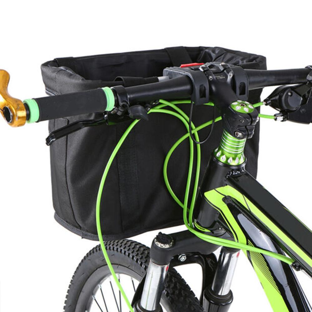 Bicycle Front Basket Removable Waterproof Bike Handlebar Basket Pet Carrier Frame Bag Cycle Biking Front Baggage
